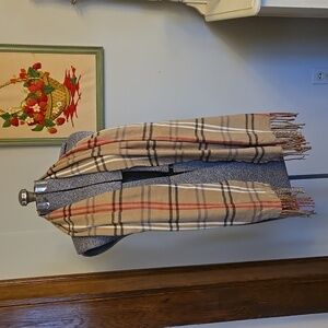Steve Madden Tan Plaid Scarf